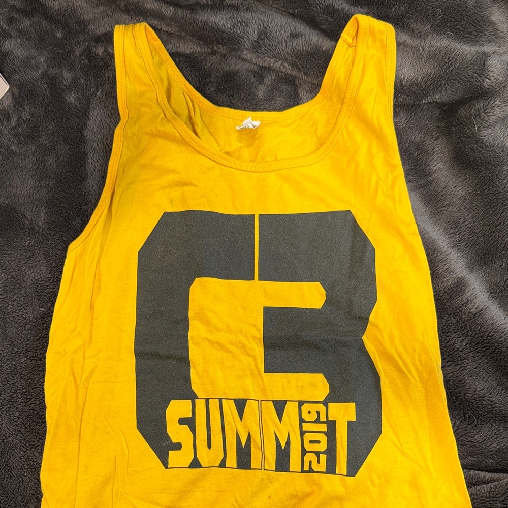 TOP GUN ALL-STARS C3 SUMMIT 2019 Yellow Graphic Tank Top